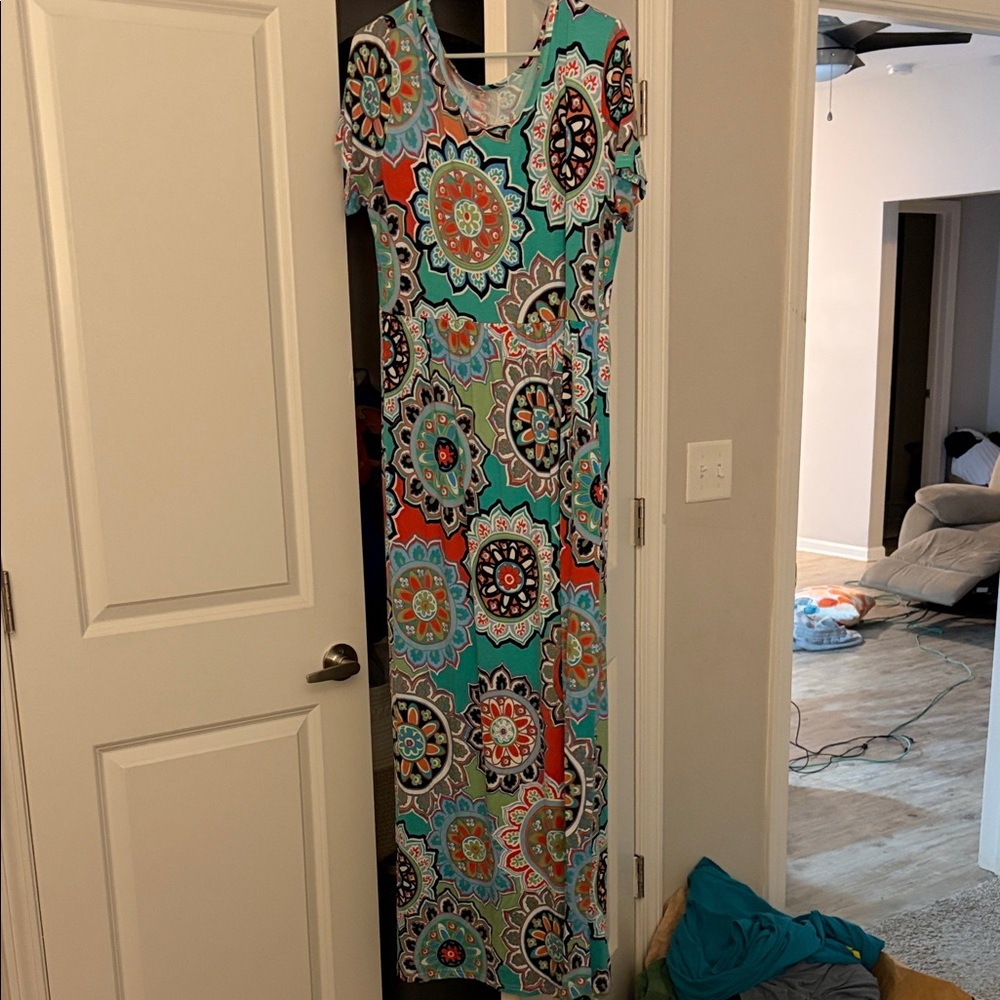Colorful Floral Maxi Dress